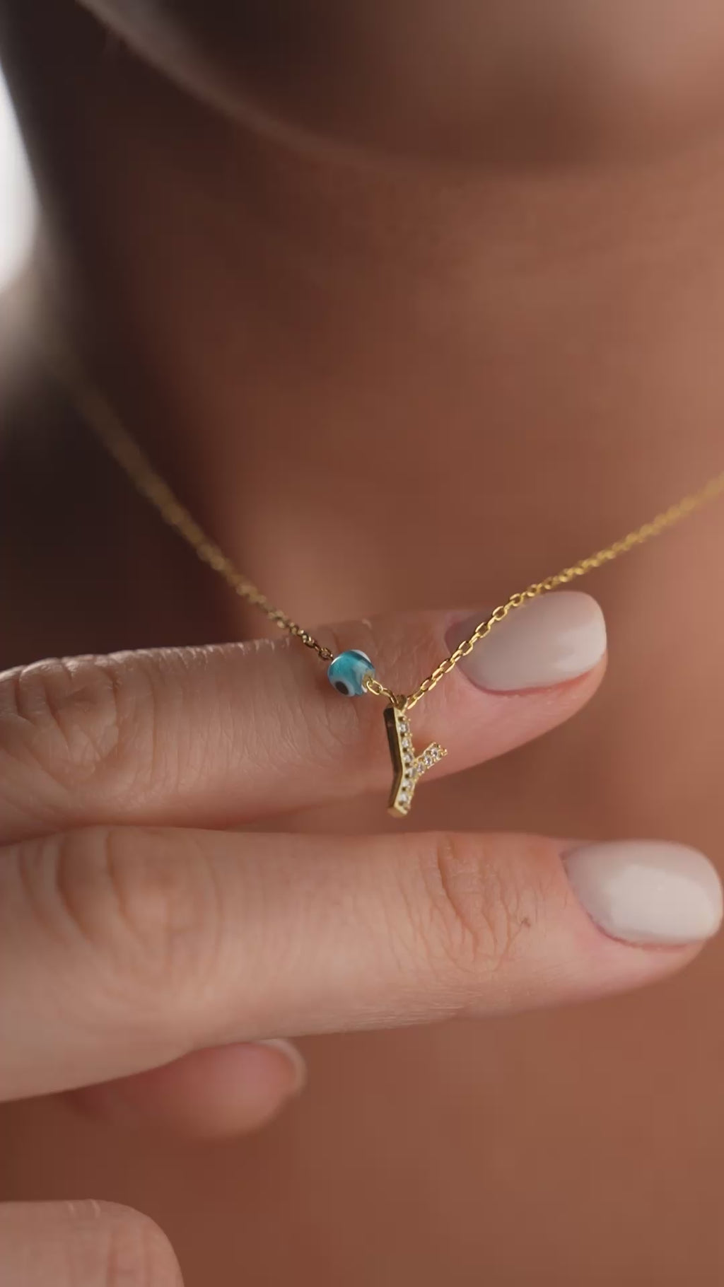 BREV KRAGE MED NAZAR | 925 SILVER