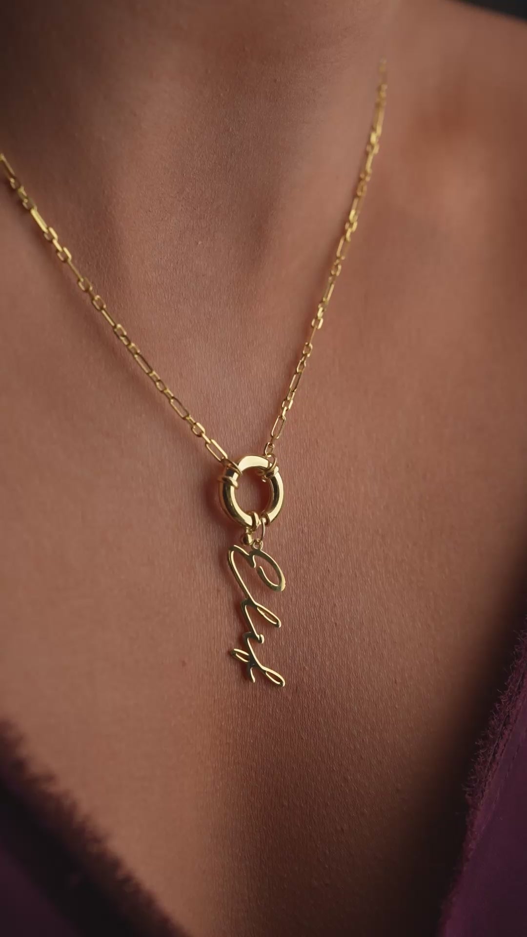 Kedja signatur Namn krage - 925 SILVER