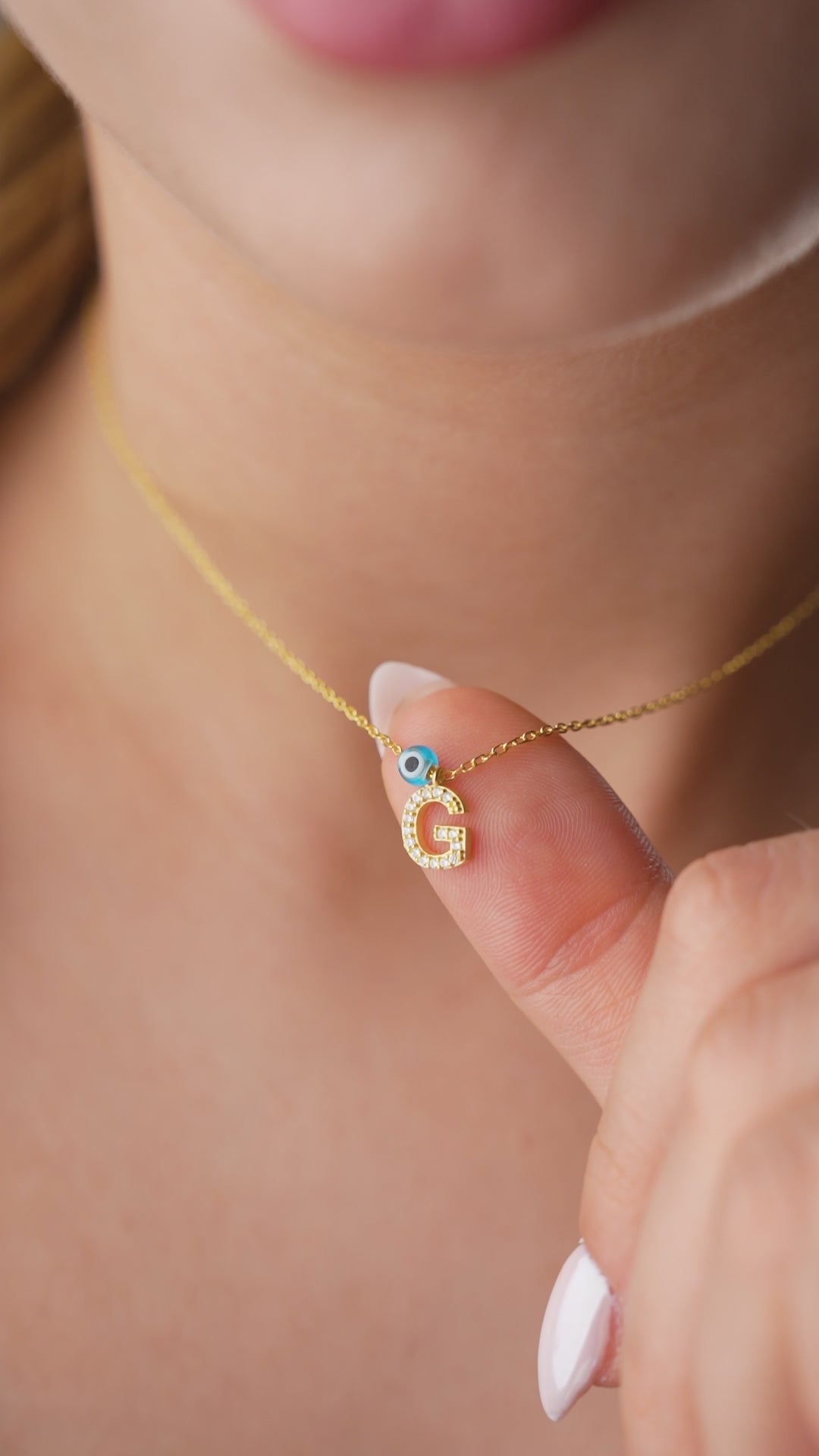 BREV KRAGE MED NAZAR | 925 SILVER