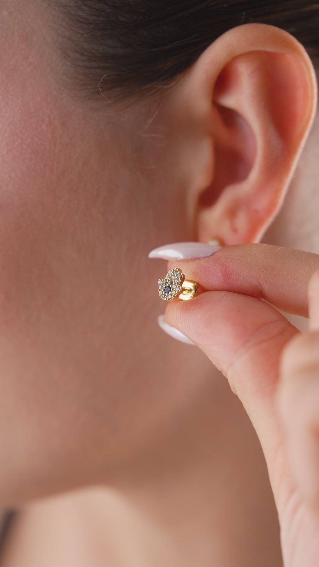 FATIMA'S HAND MINI ÖGONHÄNGNING | 925 SILVER