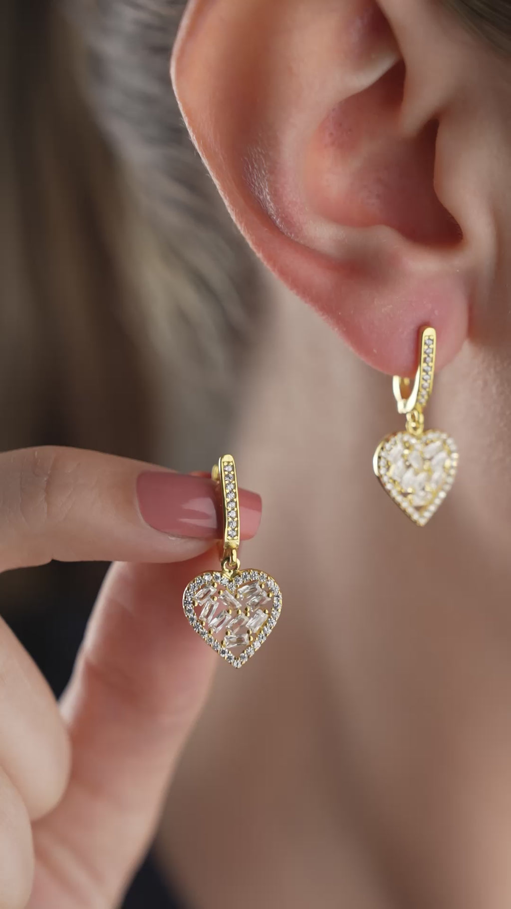 HJÄRTAÖRHÄNGEN | 925 SILVER