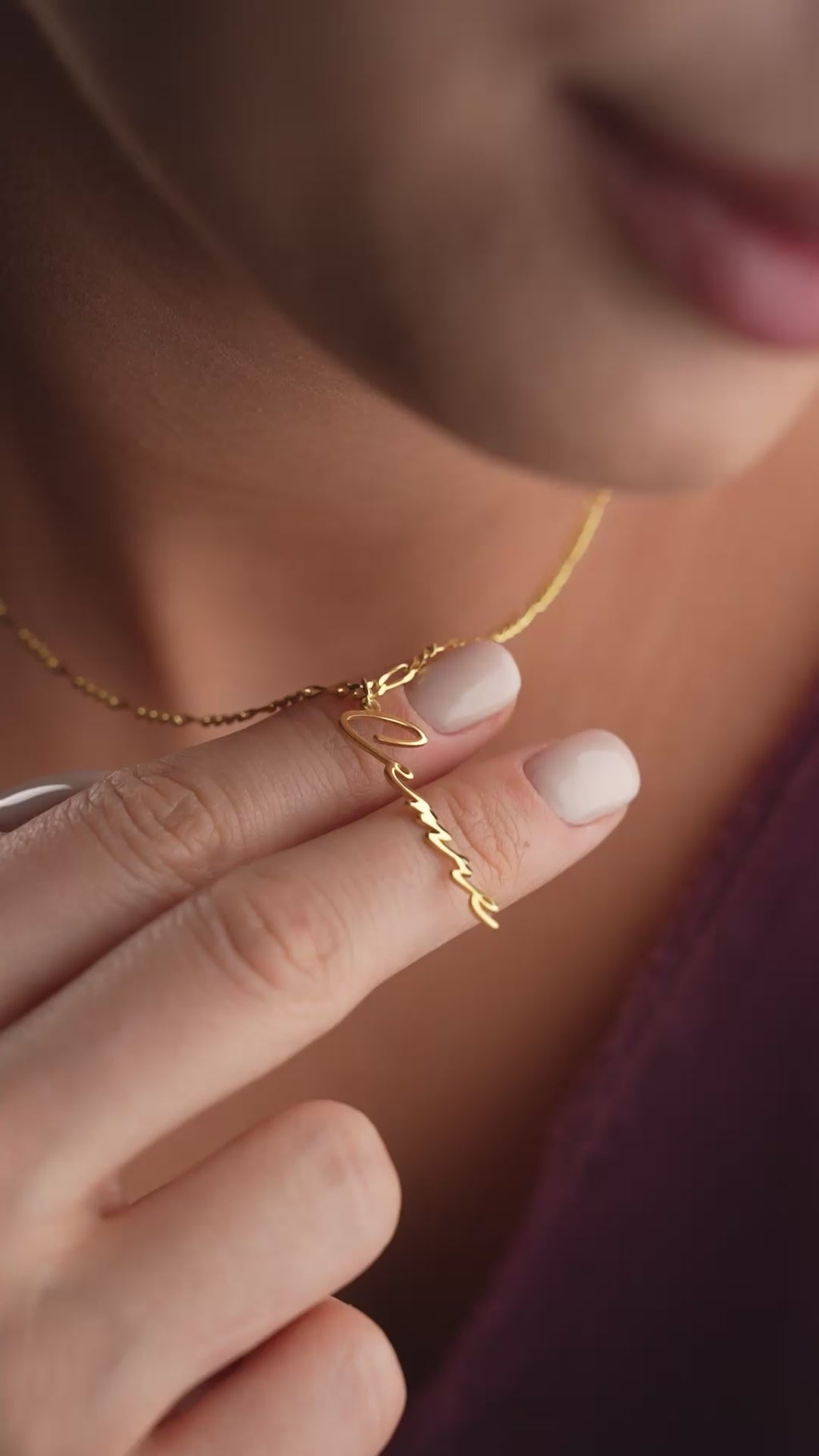 SIGNATUR NAMN KEDJA FIGARO | 925 SILVER