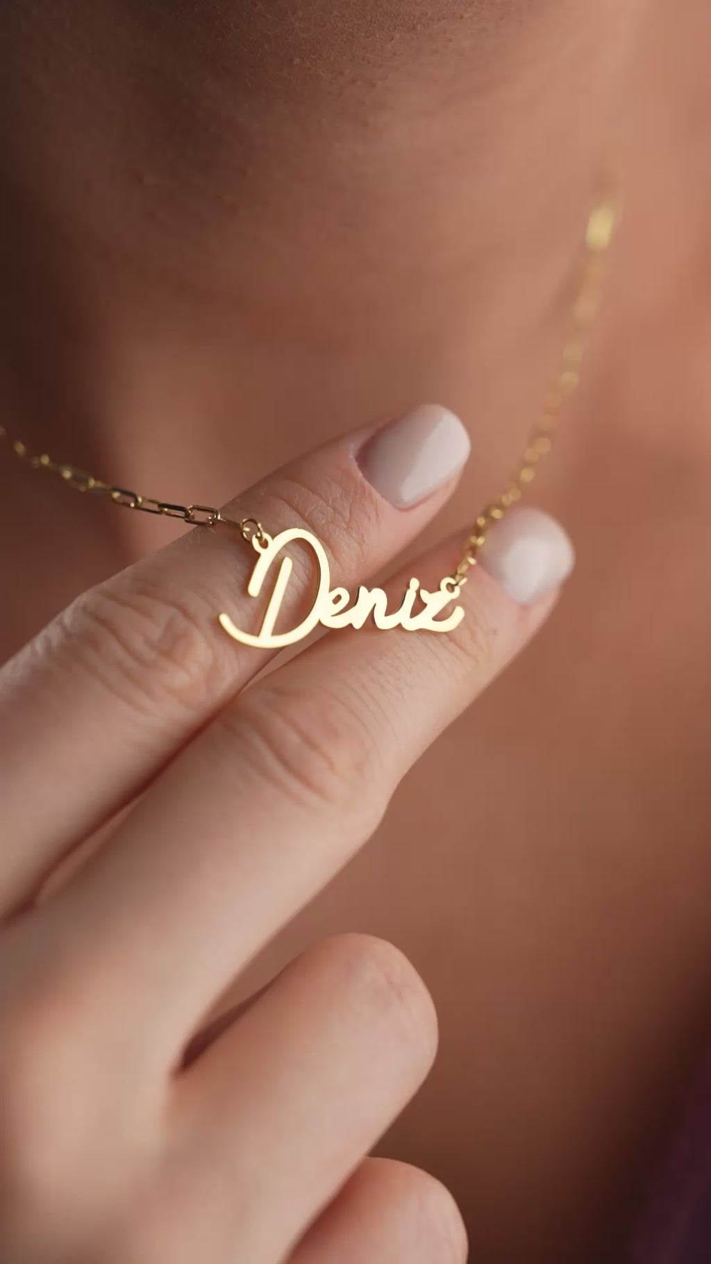 HORISONTAL SÄLLEN NAMN KEDJA MED STEN | 925 SILVER