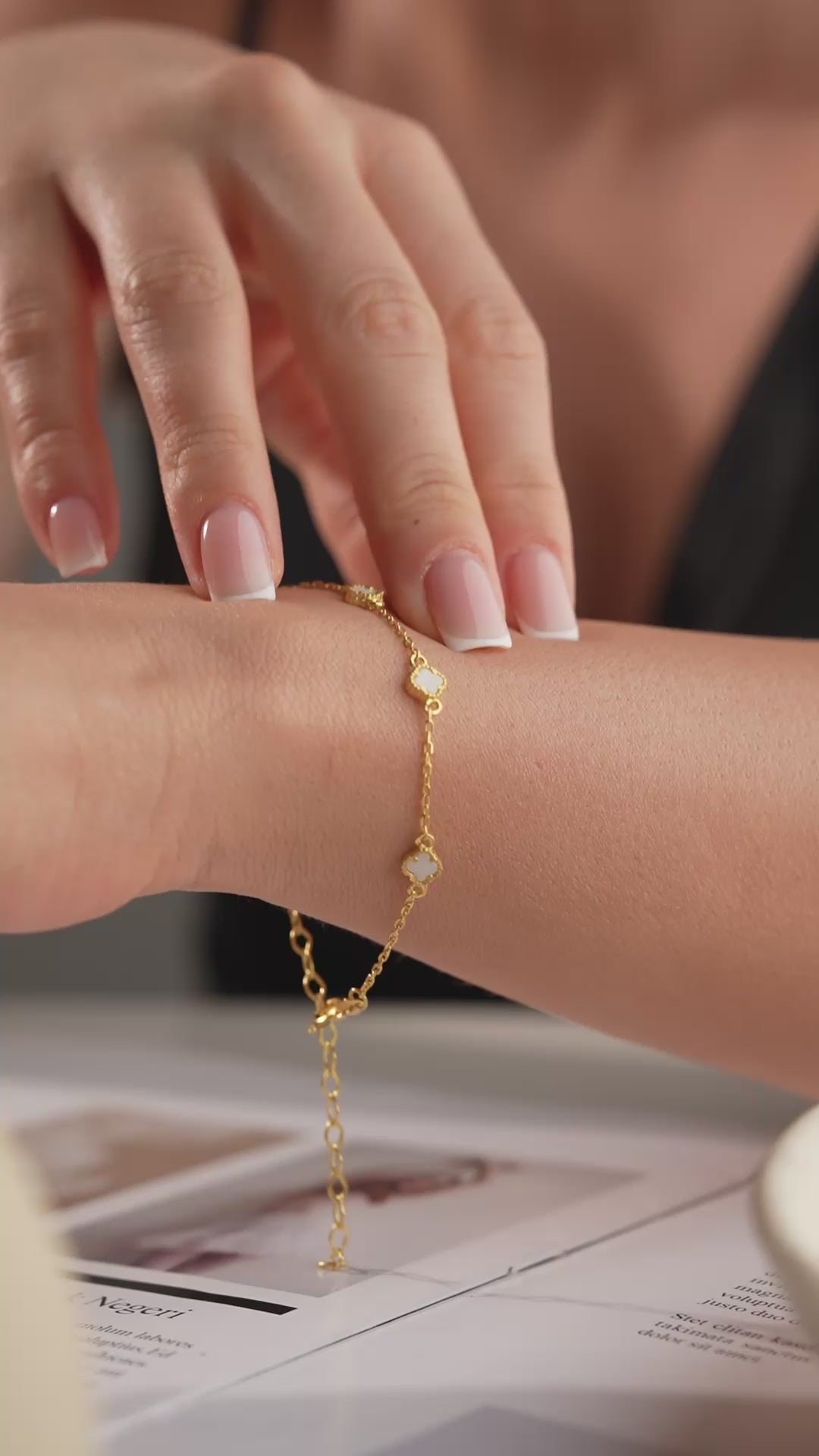 ROSE MINI KLÖVER ARMBAND | 925 SILVER