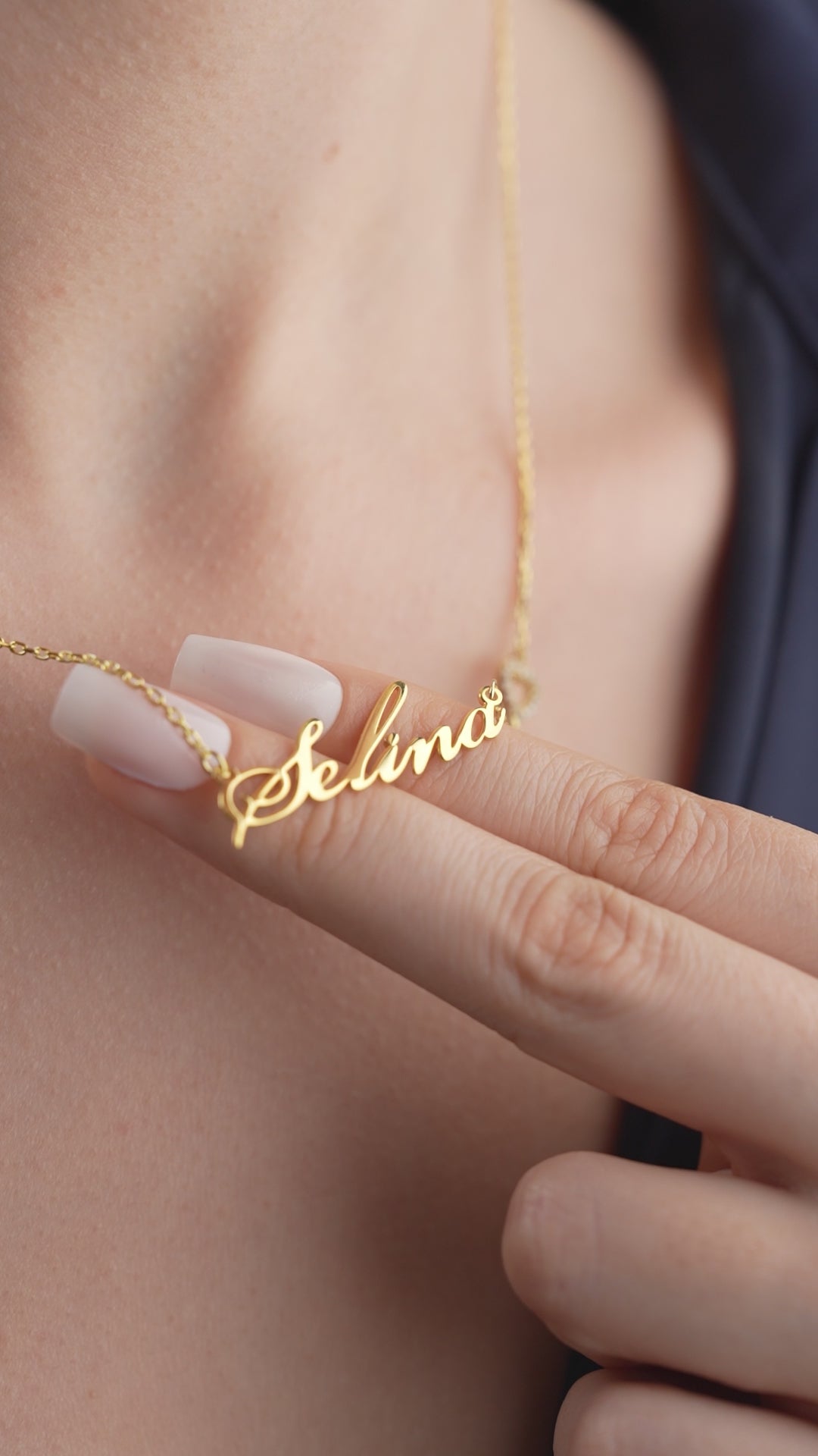 NAMN KRAGE MED ZIRCONIA HJÄRTA | 925 SILVER