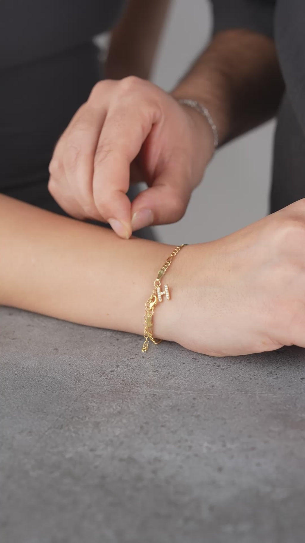 FIGARO BOKSTÄVER PARTNERARMBAND | 925 SILVER