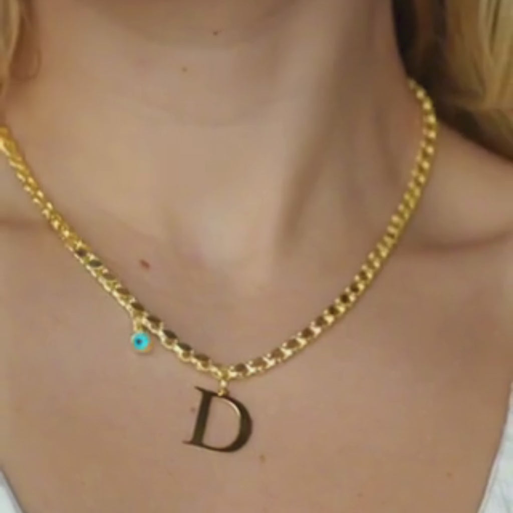 KORNKRAGE MED BOKSTAV | 925 SILVER