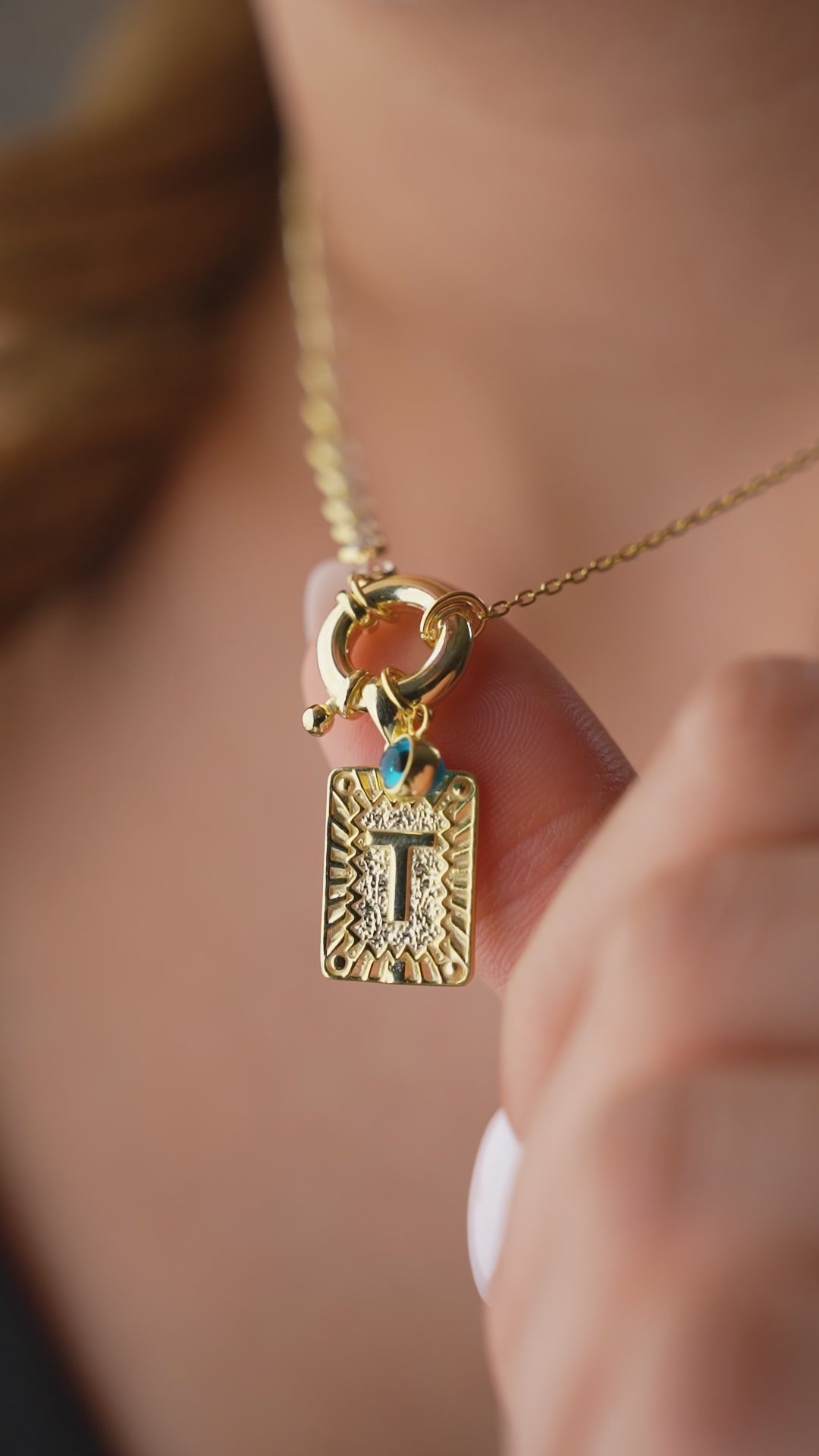 KEDJEDESIGN ICED BREV MED NAZAR | 925 SILVER