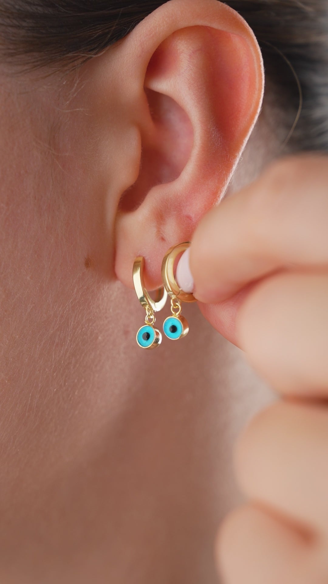 NAZAR RUNDA ÖRHÄNGEN | 925 SILVER