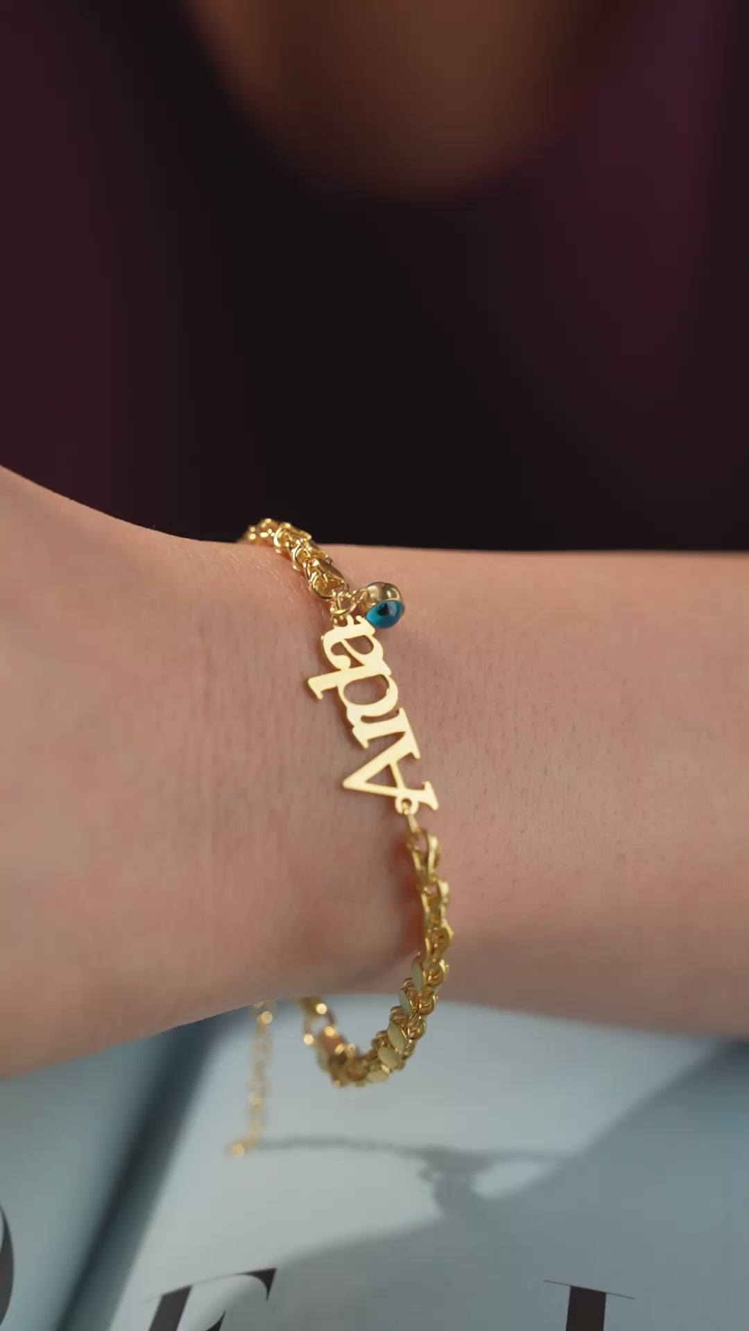 PÄRLARMBAND MED ÖNSKET NAMN | 925 SILVER