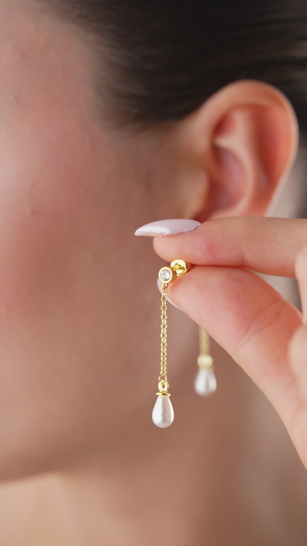 HANGANDE PÄRLÖRHANGE | 925 SILVER