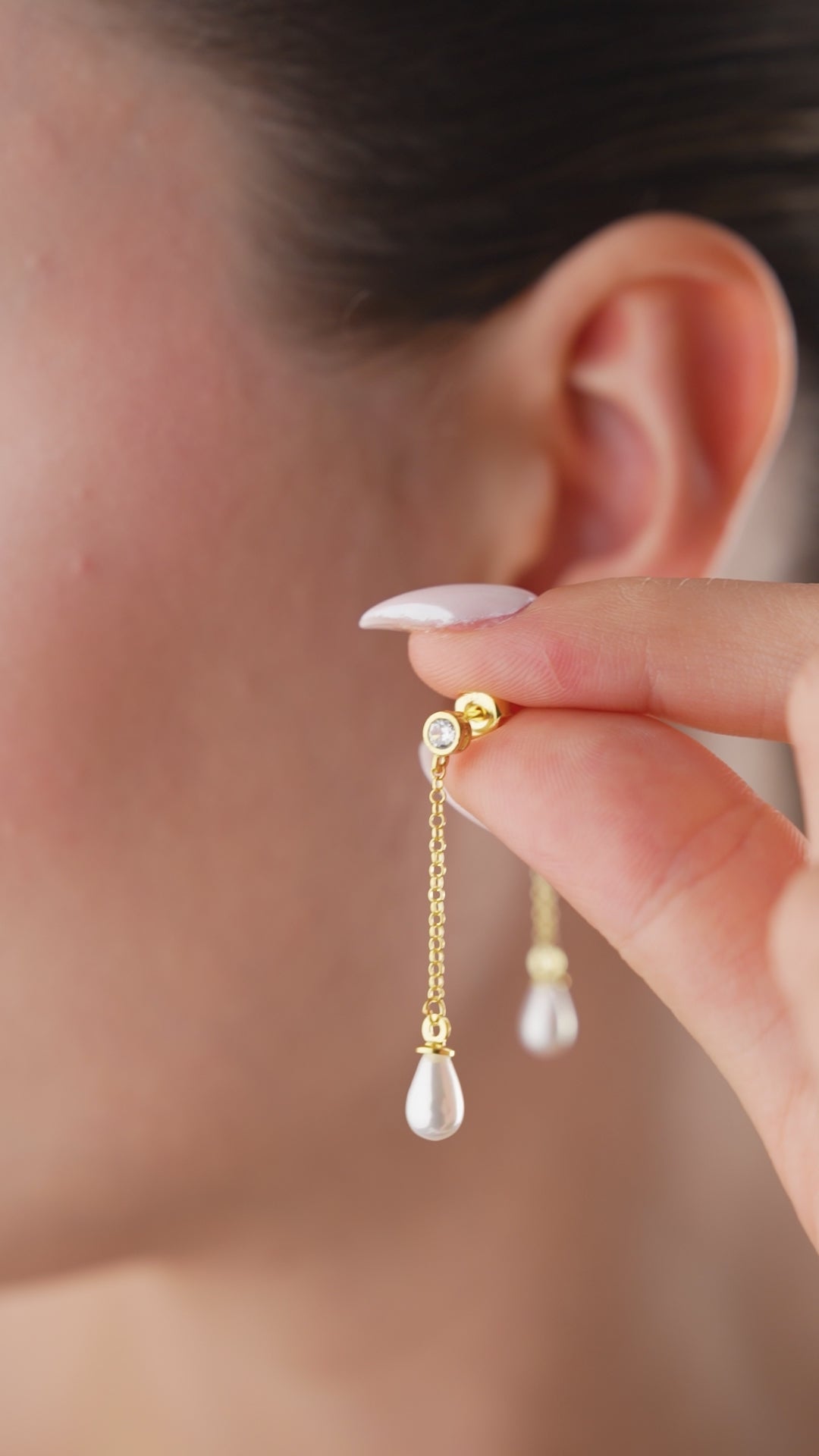 HANGANDE PÄRLÖRHANGE | 925 SILVER