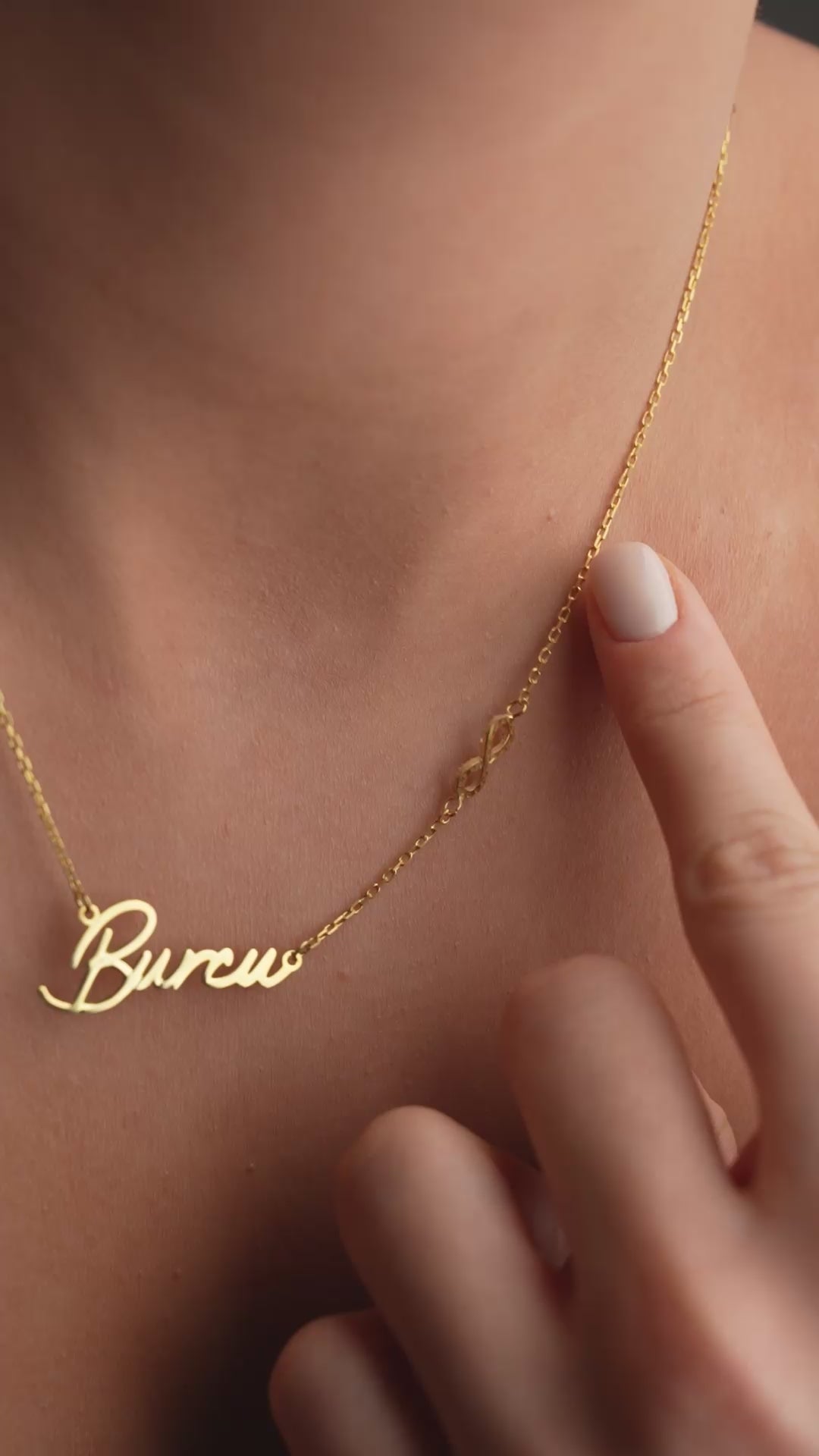 NAMN COLLAR MED Oändlighetstecken | 925 SILVER