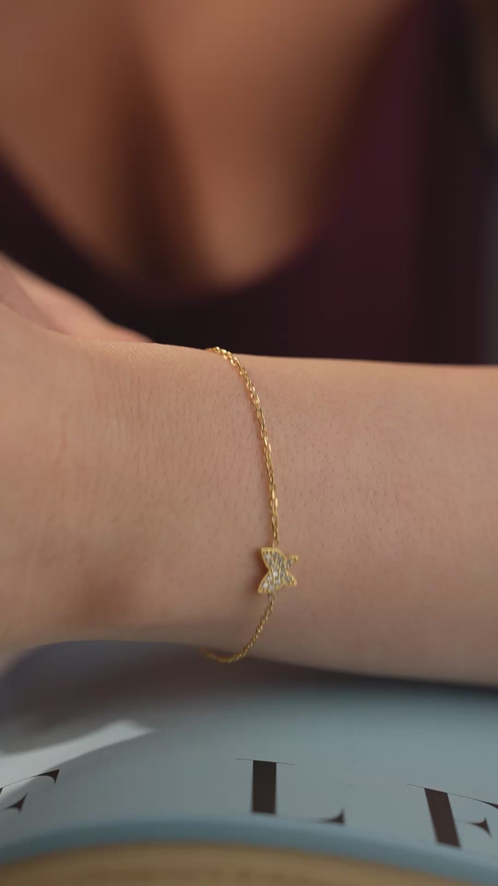 MINIMAL FJÄRILS ARMBAND | 925 SILVER