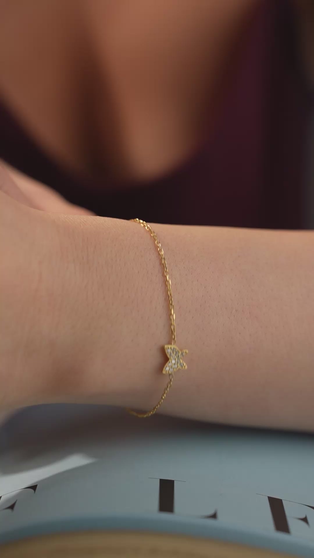 MINIMAL FJÄRILS ARMBAND | 925 SILVER