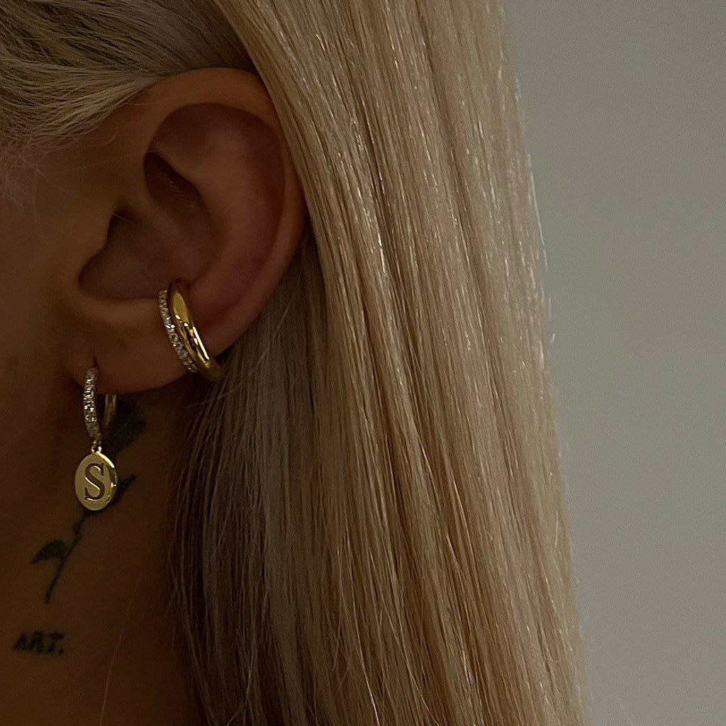 Buchstaben Engraved Ohrring (6991045132333)