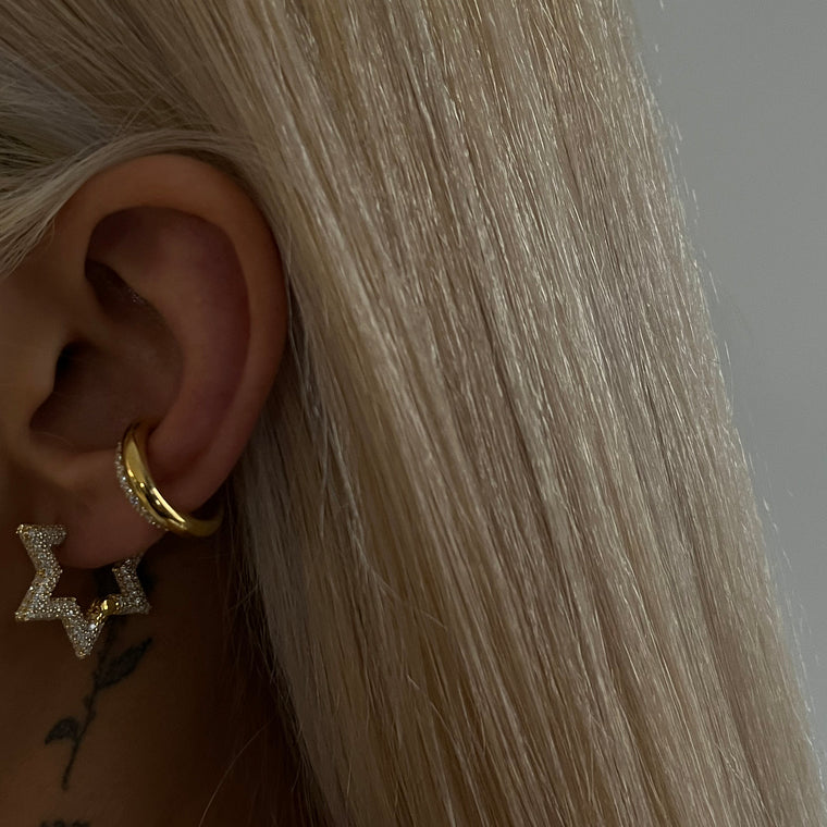 Halb Stern Ohrring (7030546268205)