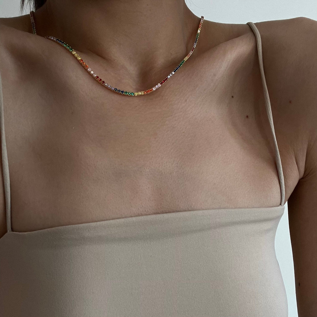 Full Chain Rainbow Halskette (7053542752301)